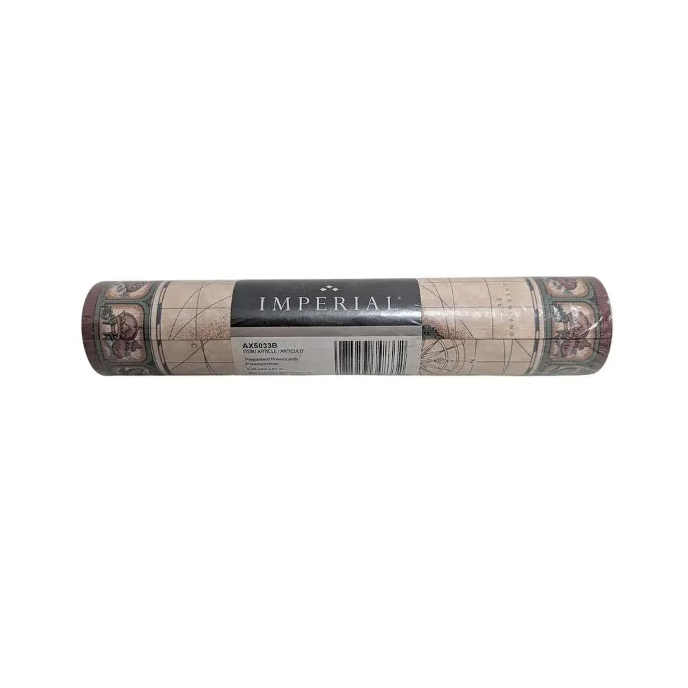 Old World Maps Prepasted Wallpaper Border 5 Yards